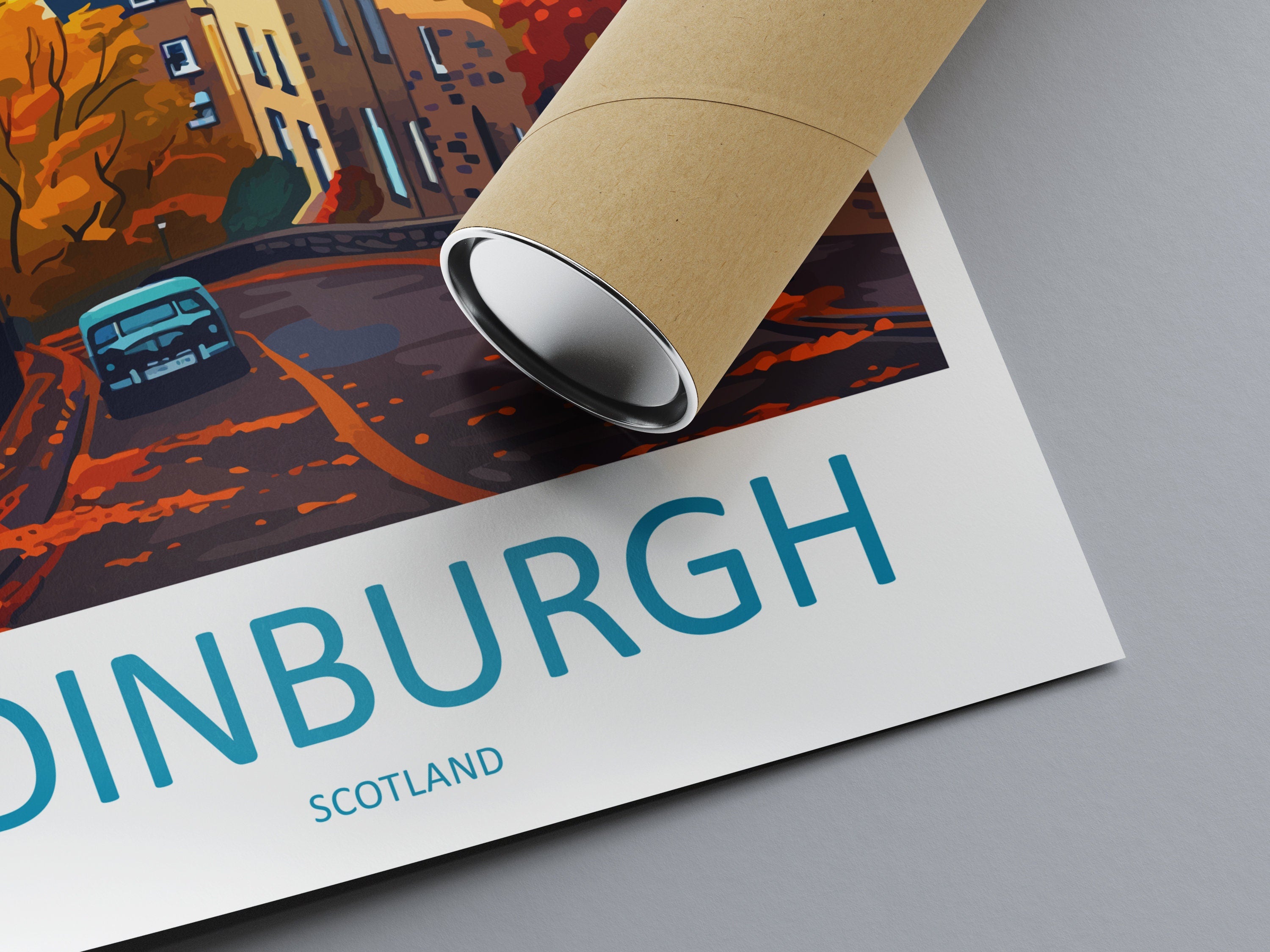 Edinburgh Cityscape Print Edinburgh Home Decor European City Art Print Edinburgh