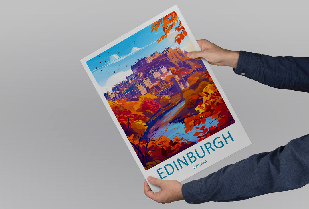 Edinburgh Cityscape Print Edinburgh Home Decor European City Art Print Edinburgh Wall Art Scotland Enthusiast Gift Wall Hanging Edinburgh