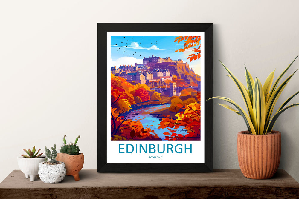 Edinburgh Cityscape Print Edinburgh Home Decor European City Art Print Edinburgh Wall Art Scotland Enthusiast Gift Wall Hanging Edinburgh