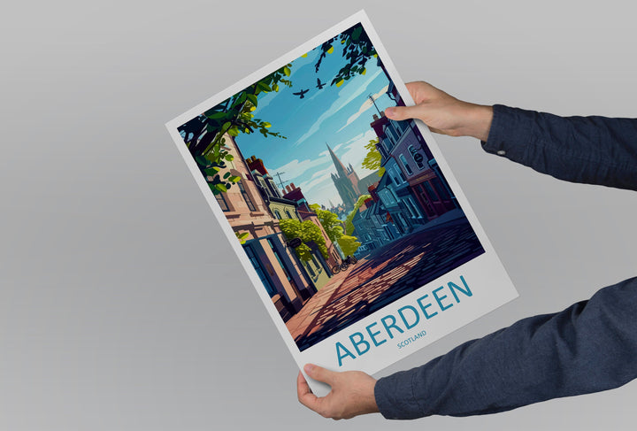 Aberdeen Print Aberdeen Home Décor Scotland City Art Print Aberdeen Wall Art for Scotland Enthusiast Gift Wall Hanging Aberdeen Cityscape