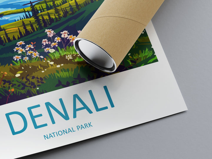 Denali National Park Travel Print Wall Art Denali Wall Hanging Home Décor Denali Gift Art Lovers Alaska Art Lover Gift Denali