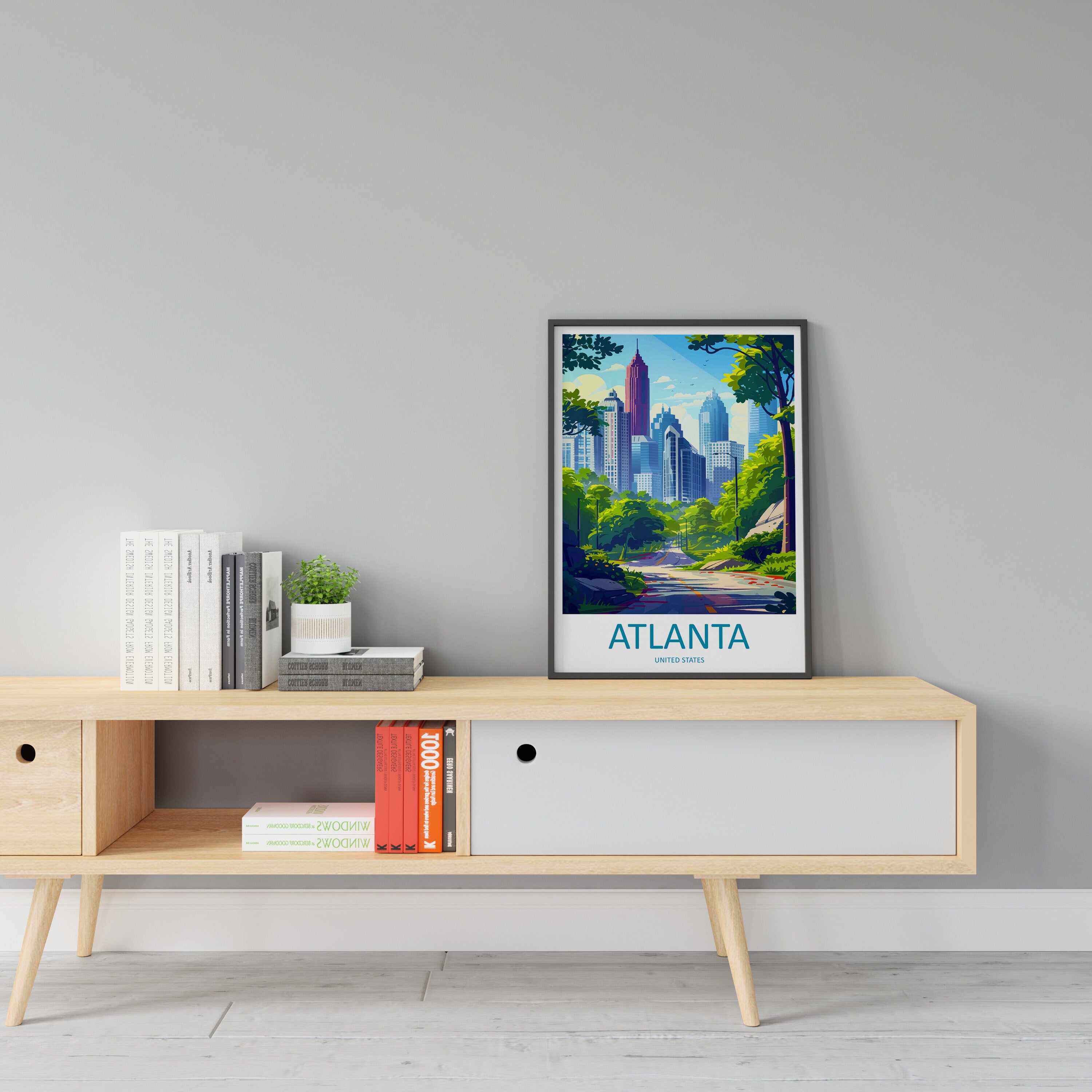 Atlanta Travel Print Atlanta Home Décor Georgia Art Print Atlanta Wall Print For Atlanta Gift Wall Hanging Atlanta Artwork Décor