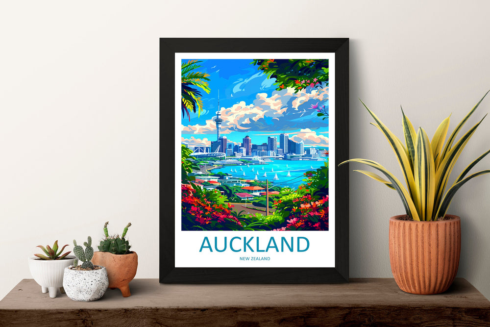 Auckland Travel Print Wall Art Auckland Wall Hanging Home Décor Auckland Gift Art Lovers New Zealand Art Lover Gift Print Auckland Wall Art