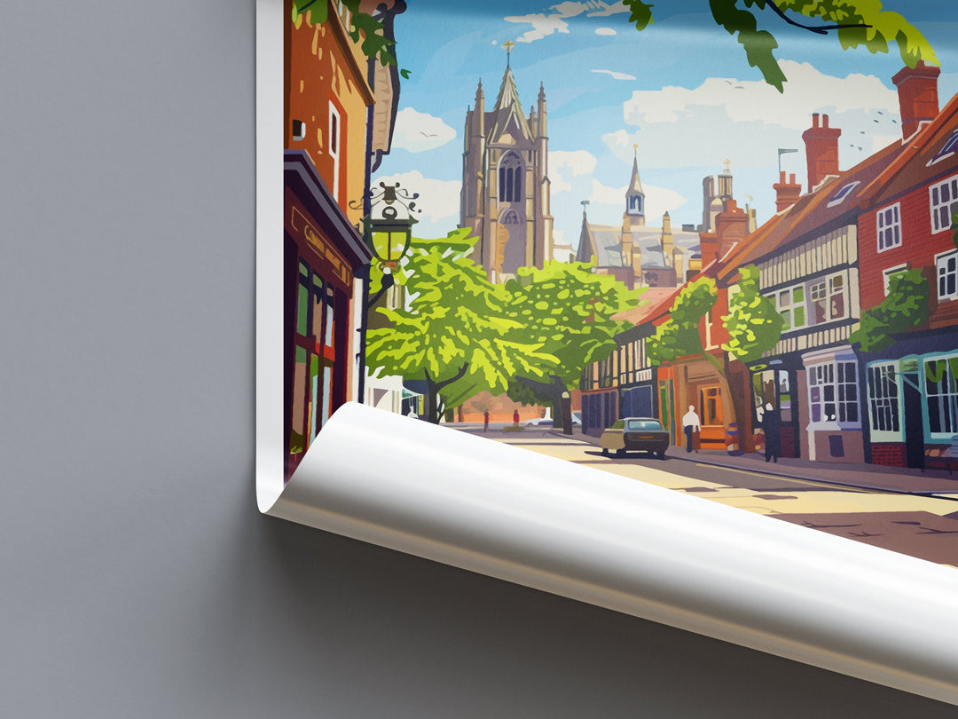Winchester Travel Print Wall Art Winchester Wall Hanging Home Décor Winchester Gift Art Lovers England Art Lover Gift Winchester Travel