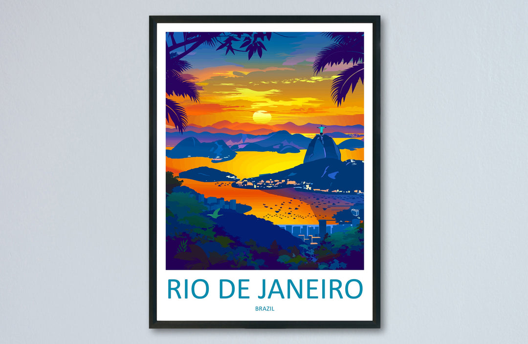 Rio De Janeiro Travel Print Wall Art Rio De Janeiro Wall Hanging Home Decor Rio De Janeiro Gift Art Lovers Wall Art Print Art Brazil Art