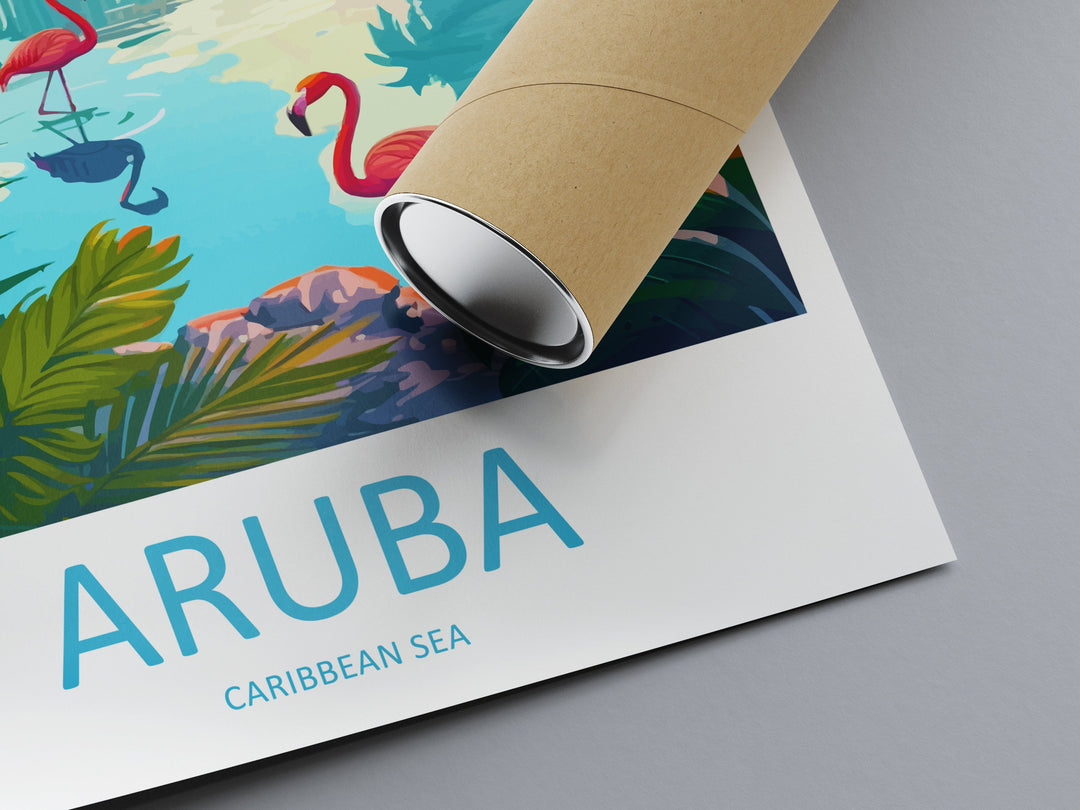 Aruba Travel Print Wall Art Aruba Wall Hanging Home Décor Aruba Gift Art Lovers Wall Art Caribbean Travel Print Aruba Decor