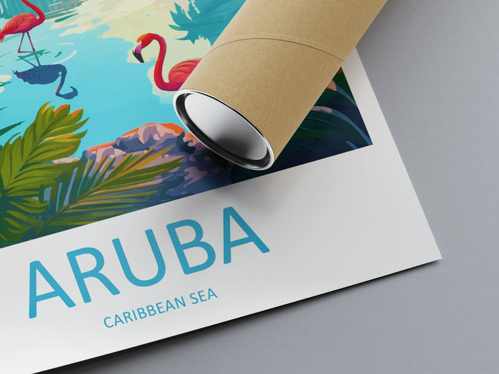 Aruba Travel Print Wall Art Aruba Wall Hanging Home Décor Aruba Gift Art Lovers Wall Art Caribbean Travel Print Aruba Decor