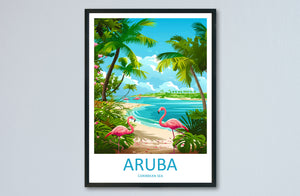 Aruba Travel Print