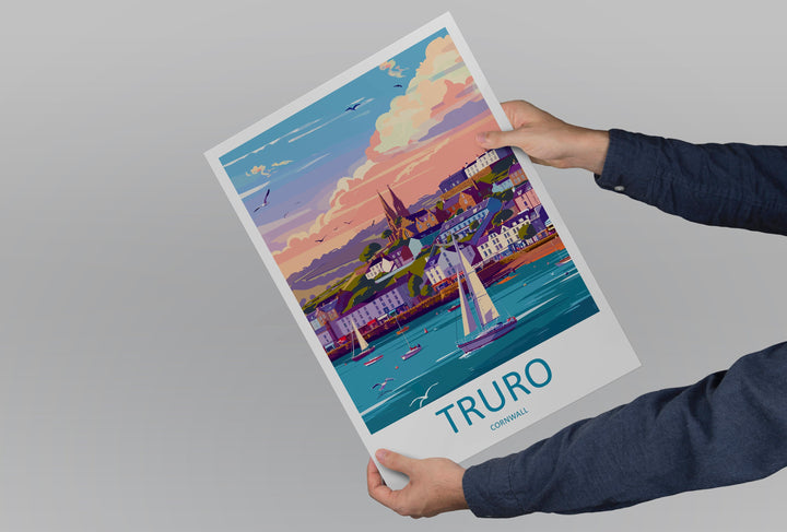 Truro Travel Print Wall Art Truro Wall Hanging Home Décor Truro Gift Art Lovers England Art Lover Gift Truro Art Poster For UK Lovers