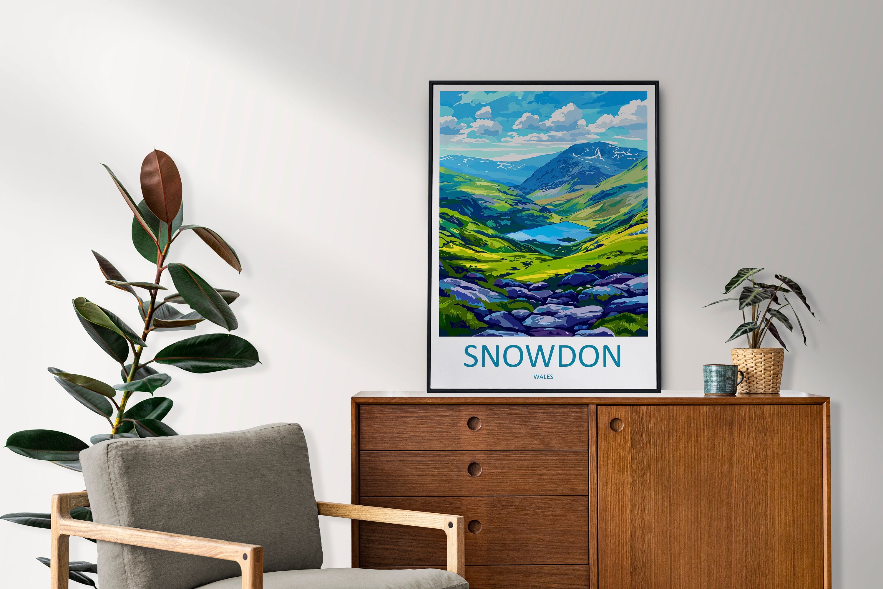 Snowdonia Print Snowdonia Home Decor Landscape Art Print Snowdonia