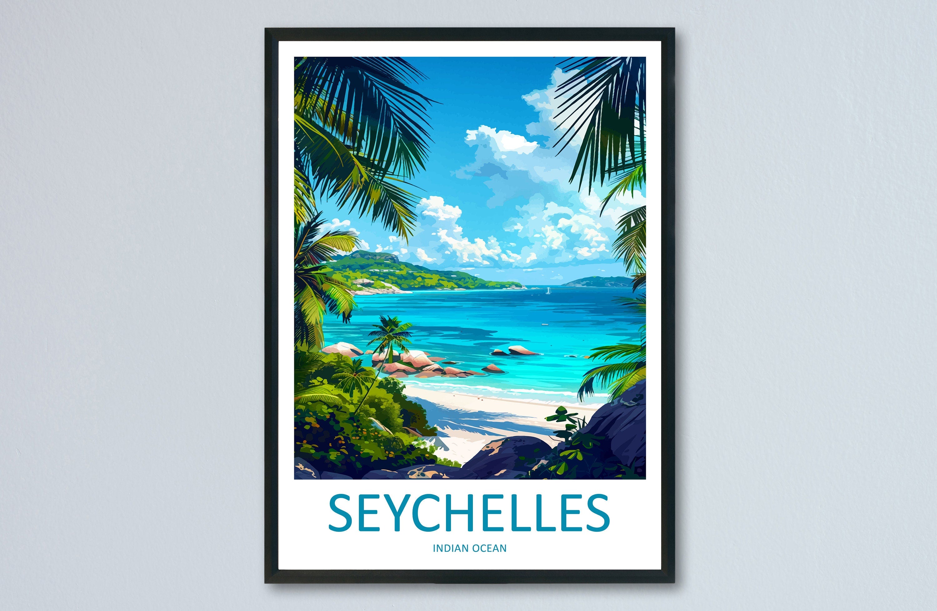 Seychelles Travel Print