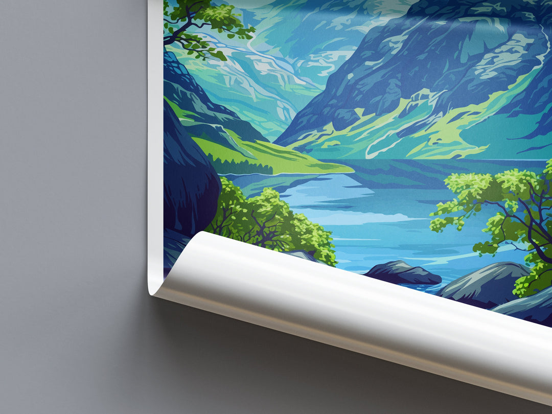 Scafell Pike Travel Print Wall Art Scafell Pike Wall Hanging Home Décor Scafell Pike Gift Art Lovers England Art Lover Gift Scafell Pike