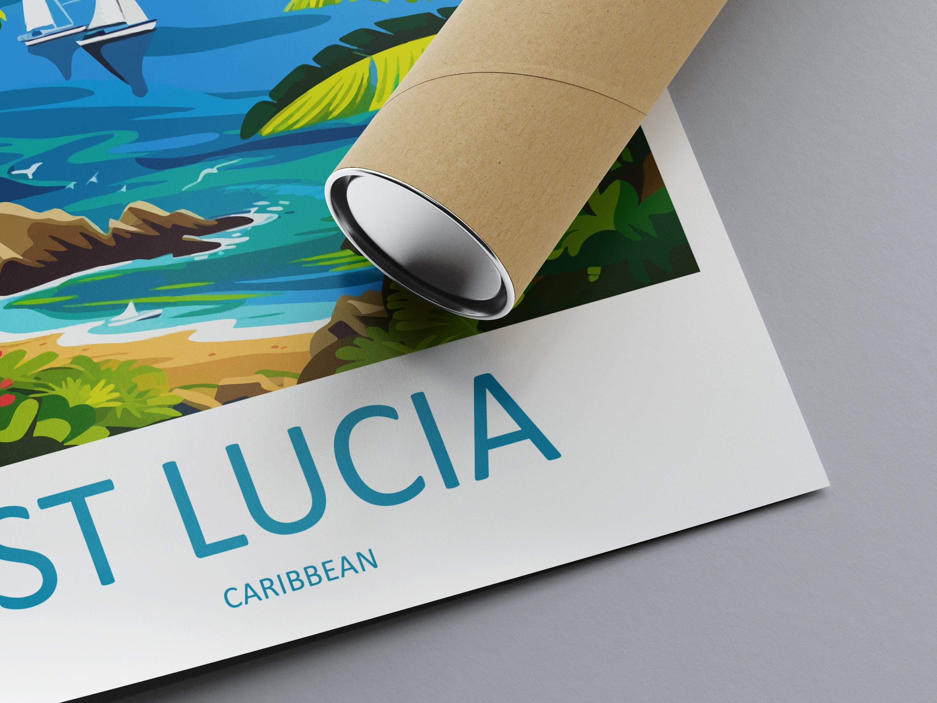 Saint Lucia Travel Print