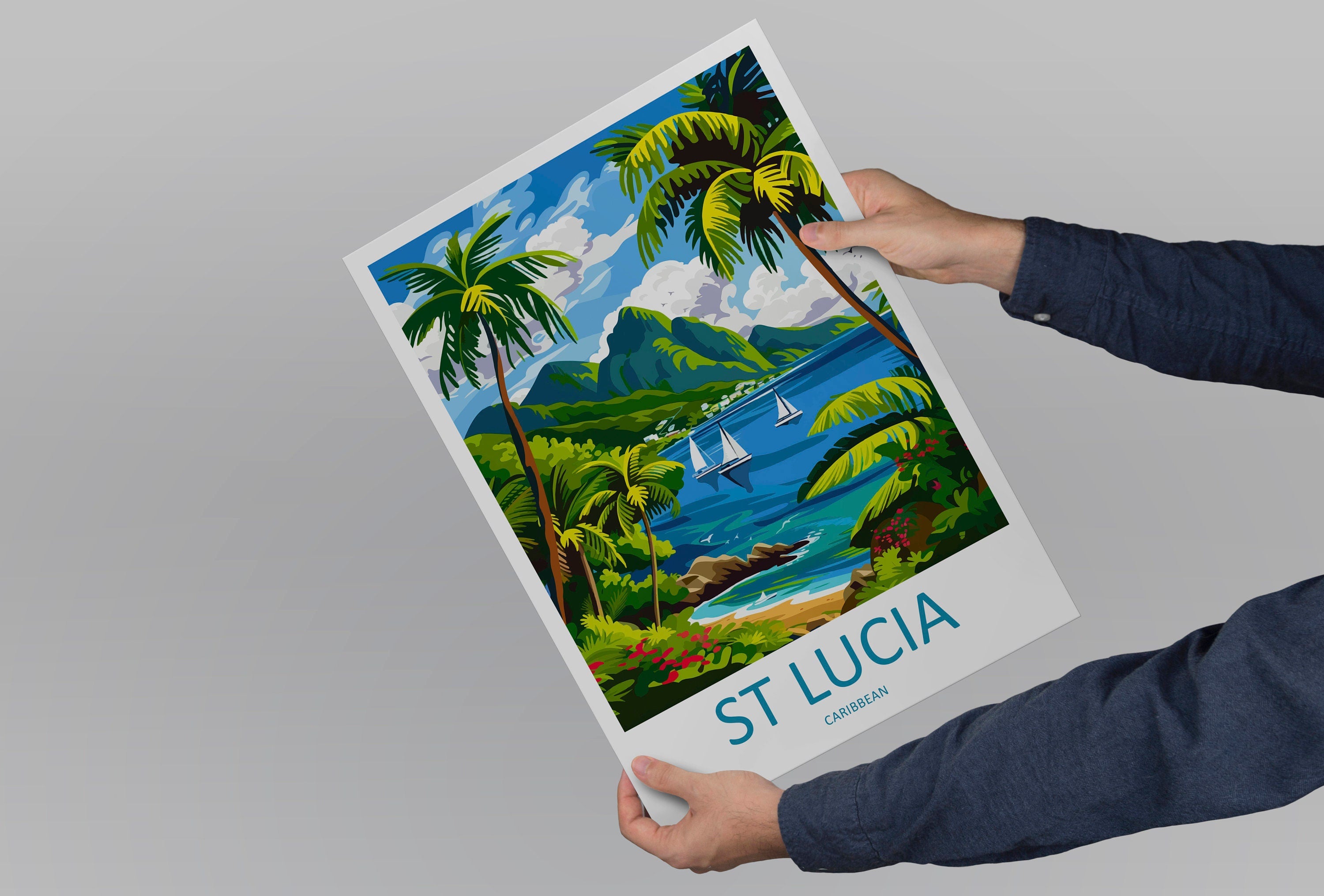 Saint Lucia Travel Print