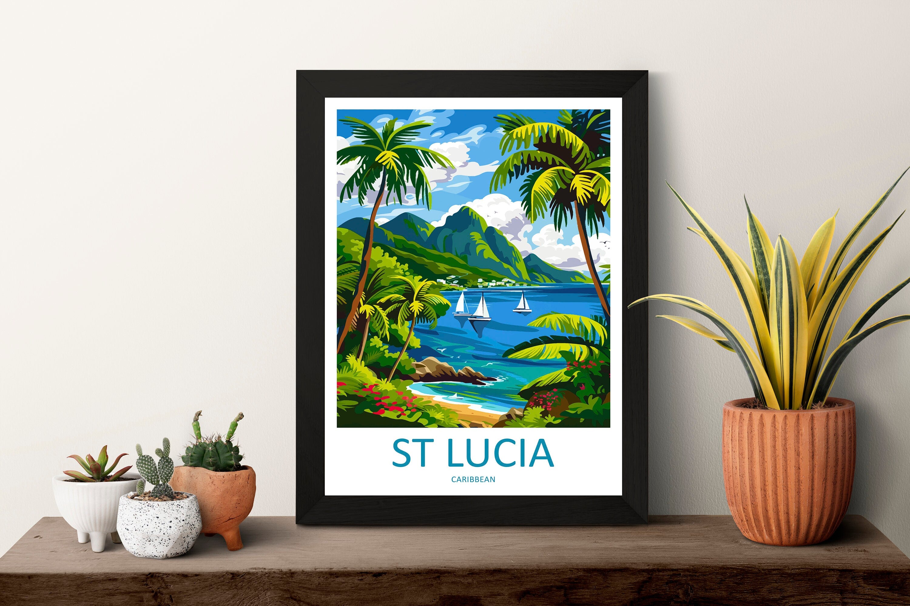 Saint Lucia Travel Print