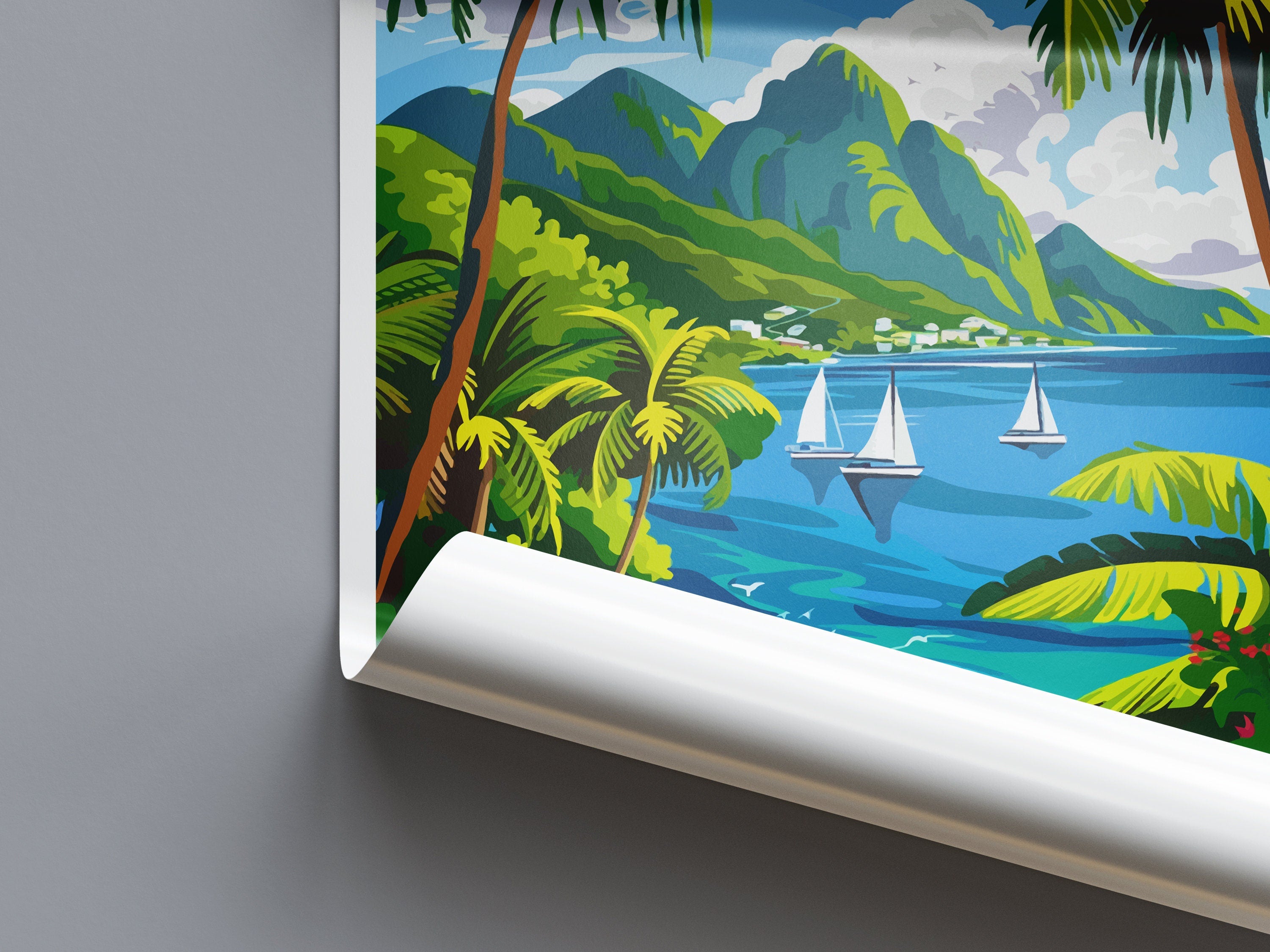 Saint Lucia Travel Print