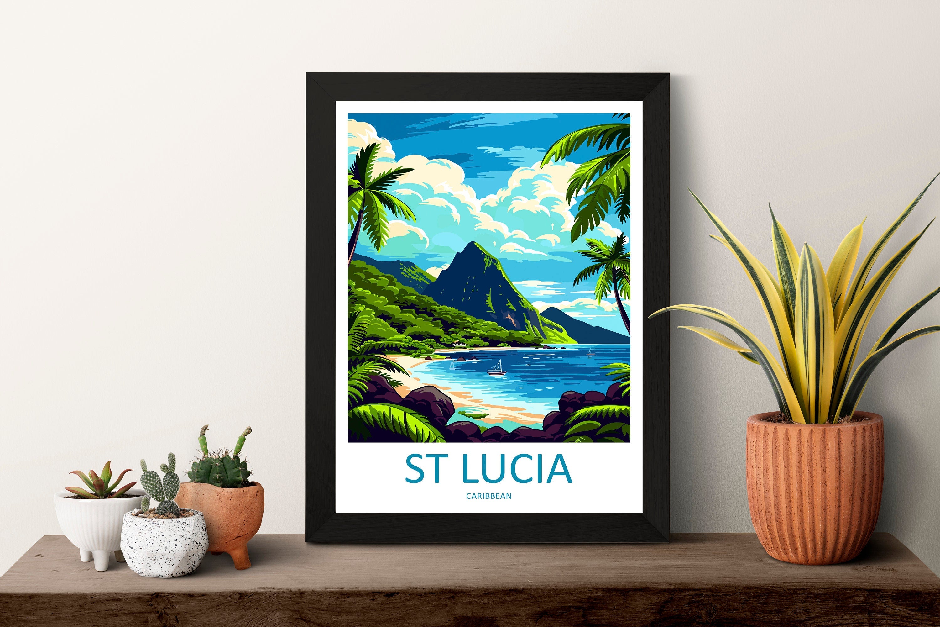 Saint Lucia Travel Print