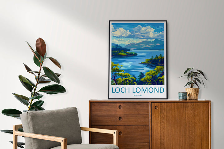 Loch Lomond Travel Print Wall Art Loch Lomond Wall Hanging Home Decoration National Park Gift Art Lovers Wall Art Print Loch Lomond Poster