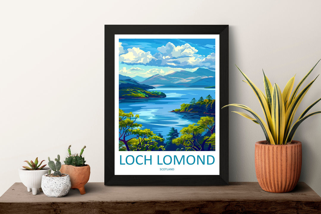Loch Lomond Travel Print Wall Art Loch Lomond Wall Hanging Home Decoration National Park Gift Art Lovers Wall Art Print Loch Lomond Poster