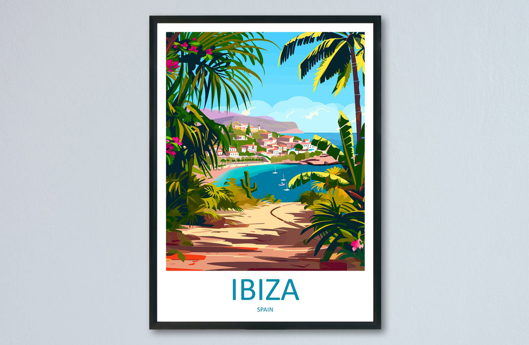 Ibiza Travel Print Wall Art Ibiza Wall Hanging Home Décor Ibiza Gift Art Lovers Spain Art Lover Gift Ibiza Wall Décor Ibiza Spain Print