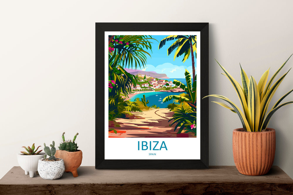 Ibiza Travel Print Wall Art Ibiza Wall Hanging Home Décor Ibiza Gift Art Lovers Spain Art Lover Gift Ibiza Wall Décor Ibiza Spain Print