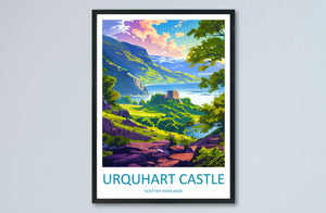 Scottish Highlands Travel Print Urquhart Castle Home Décor Scottish Highlands Art Print Urquhart Castle Wall Print For Scottish Gift