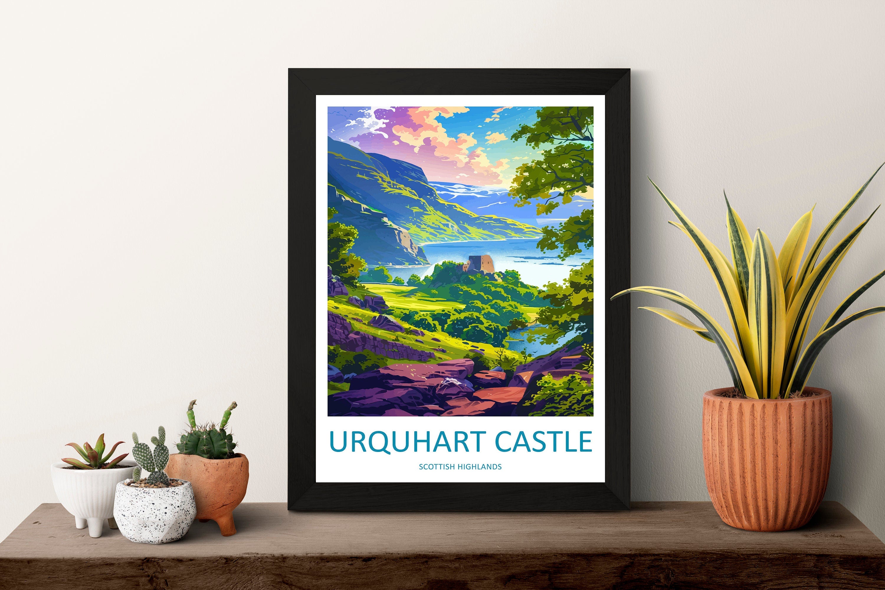 Scottish Highlands Travel Print Urquhart Castle Home Décor Scottish Highlands Art Print Urquhart Castle Wall Print For Scottish Gift