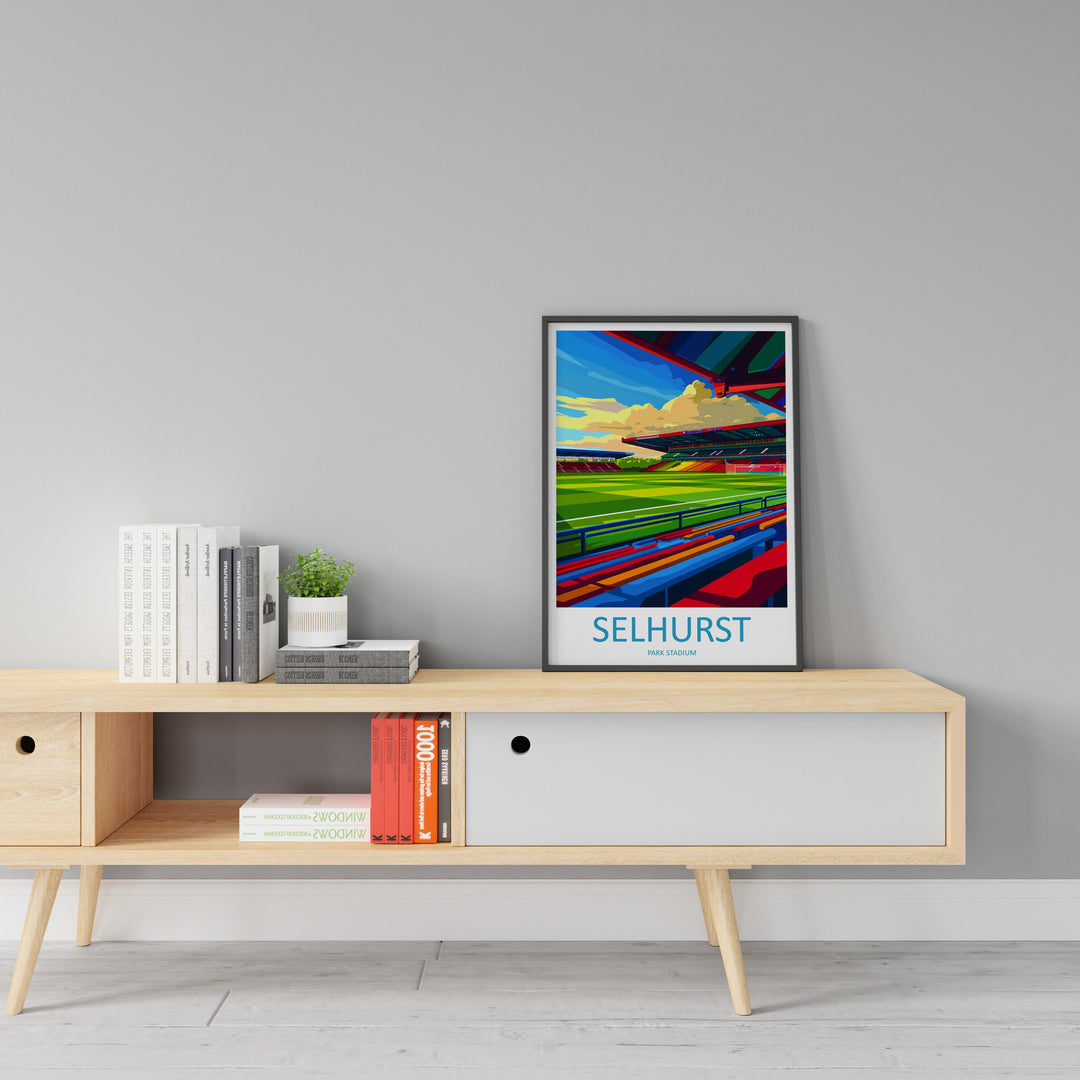 Selhurst Park Stadium Print Selhurst Park Home Décor Art Print Crystal Palace Wall Art Football Enthusiast Gift Wall Hanging Selhurst Park