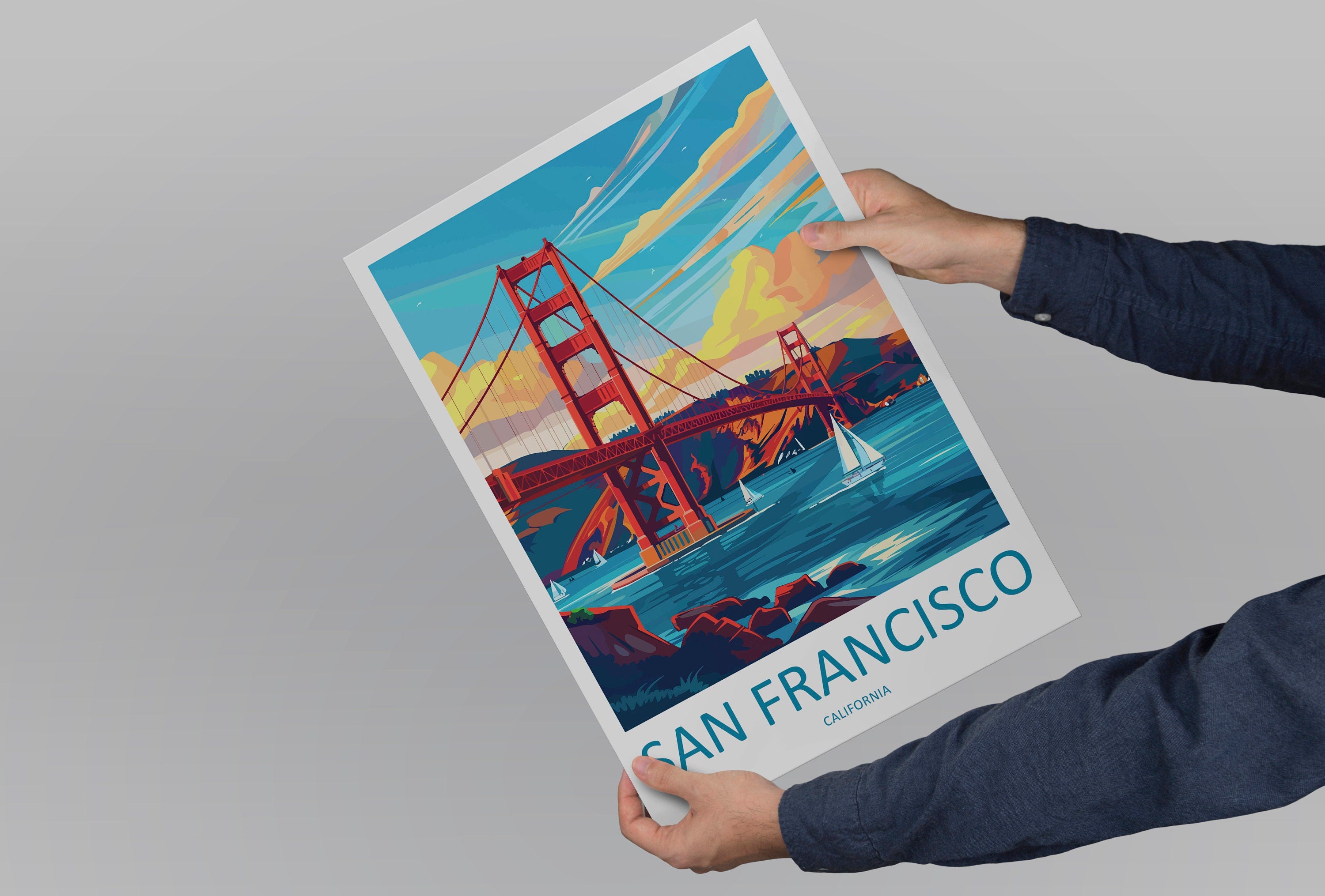 San Francisco Golden Gate Travel Print