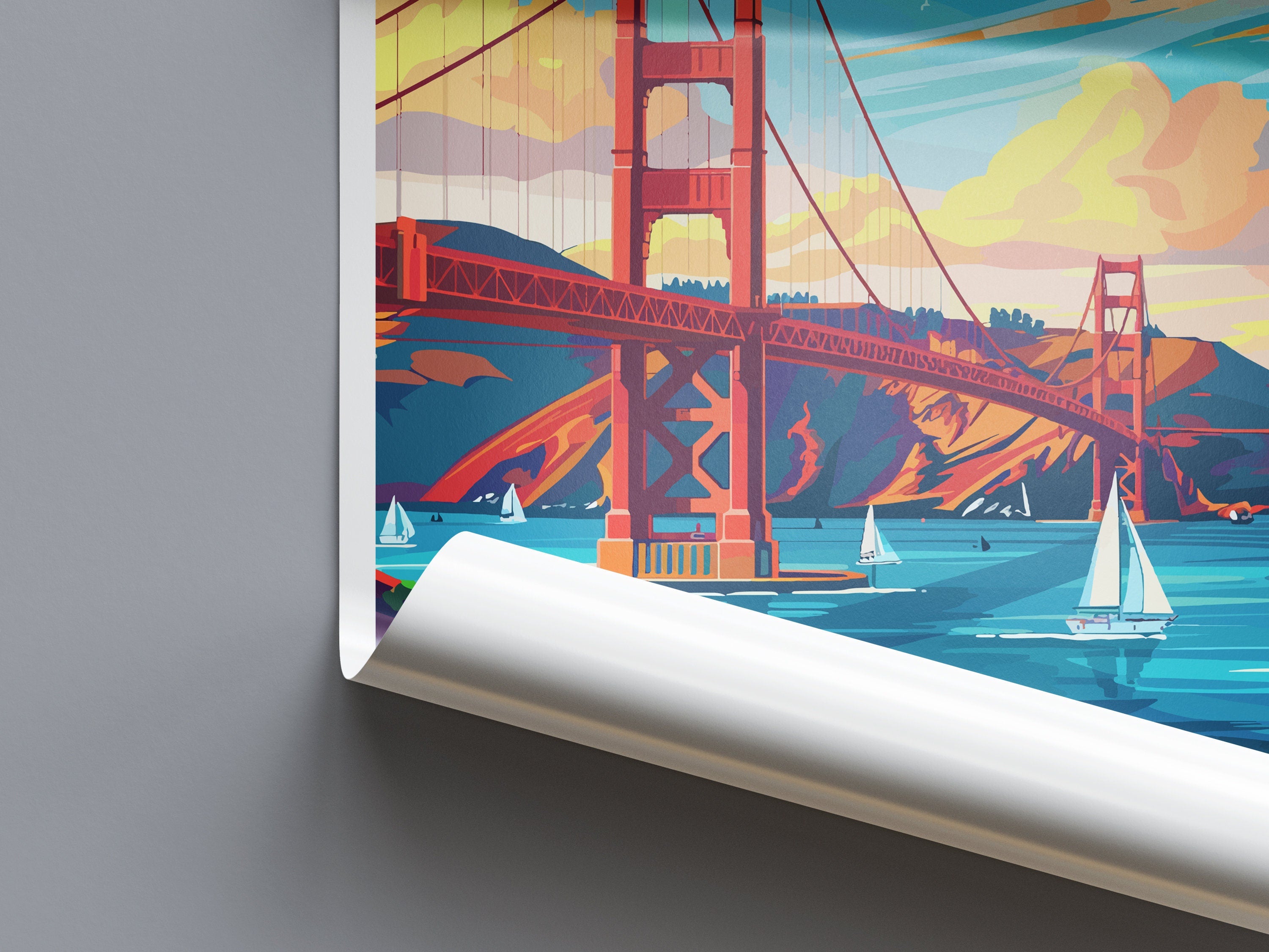 San Francisco Golden Gate Travel Print