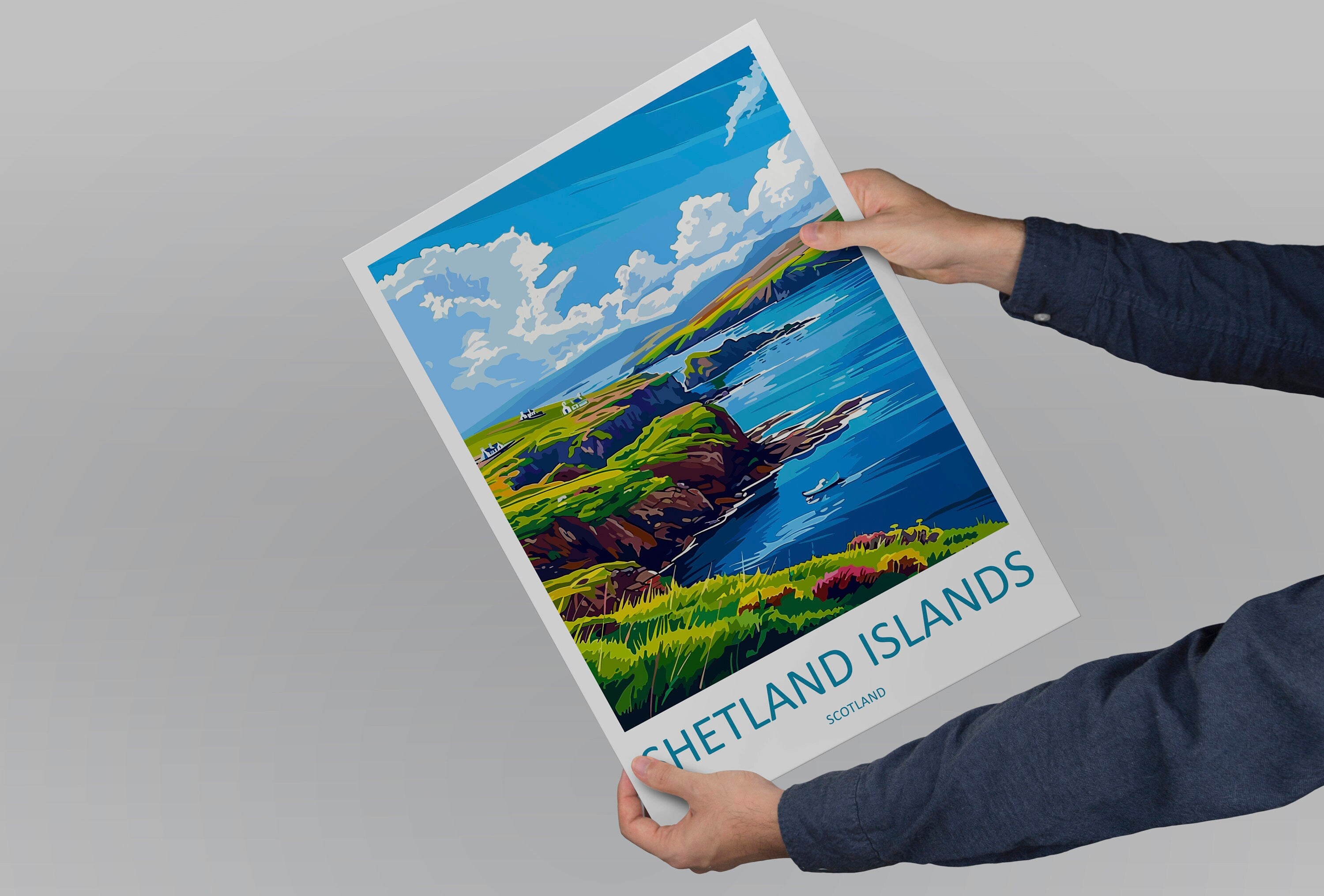 Shetland Travel Print Shetland Home Décor Scotland Art Print Shetland Wall Print For Shetland Gift Wall Hanging Scottish Islands Shetland