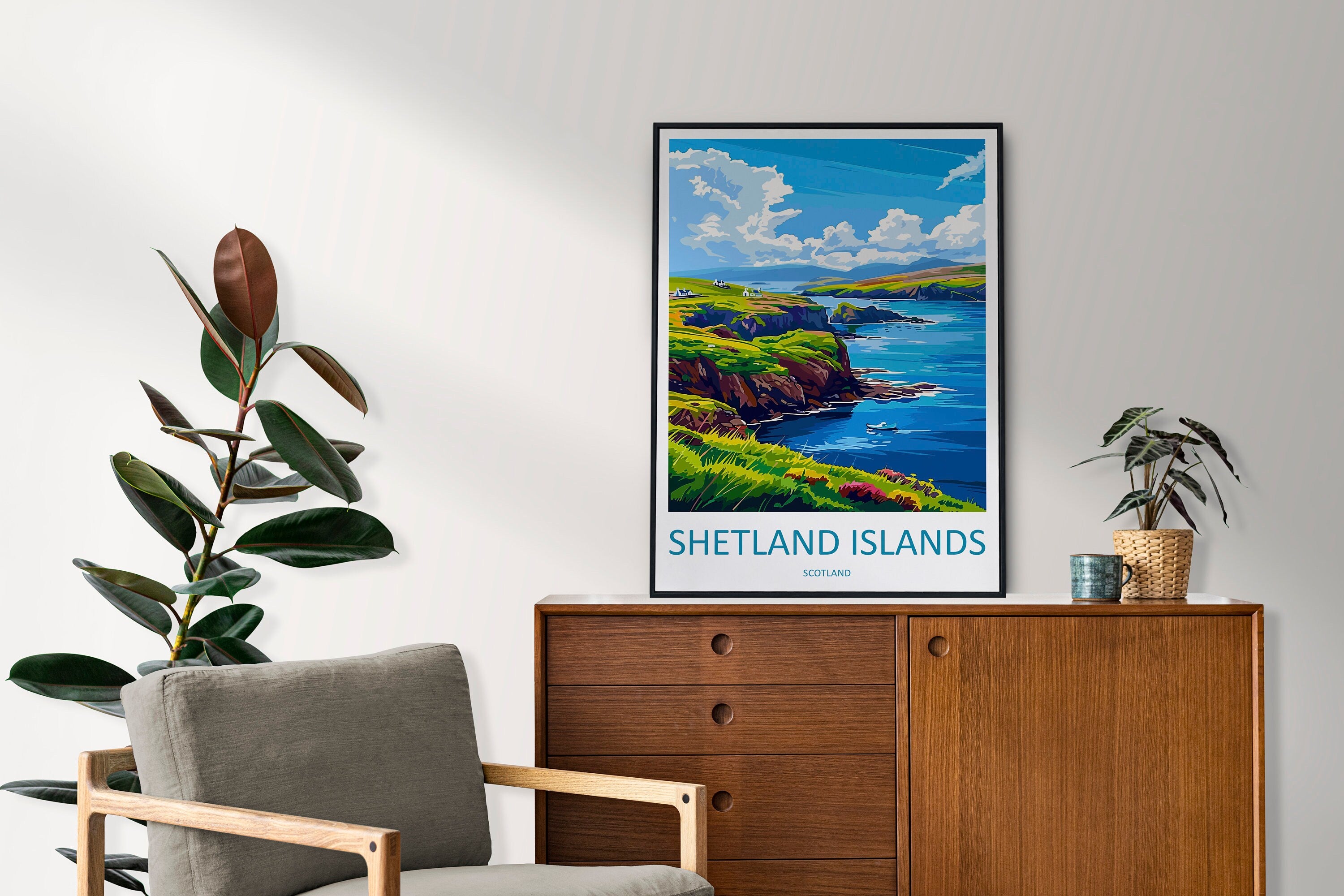 Shetland Travel Print Shetland Home Décor Scotland Art Print Shetland Wall Print For Shetland Gift Wall Hanging Scottish Islands Shetland