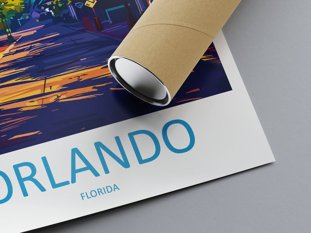 Orlando Travel Print Wall Art Orlando Wall Hanging Home Décor Orlando Gift Art Lovers Gift Florida Orlando Print For Florida City