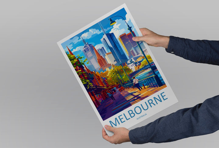 Melbourne Travel Print Wall Art Melbourne Wall Hanging Home Décor Melbourne Gift Art Lovers Wall Art Australia Travel Print
