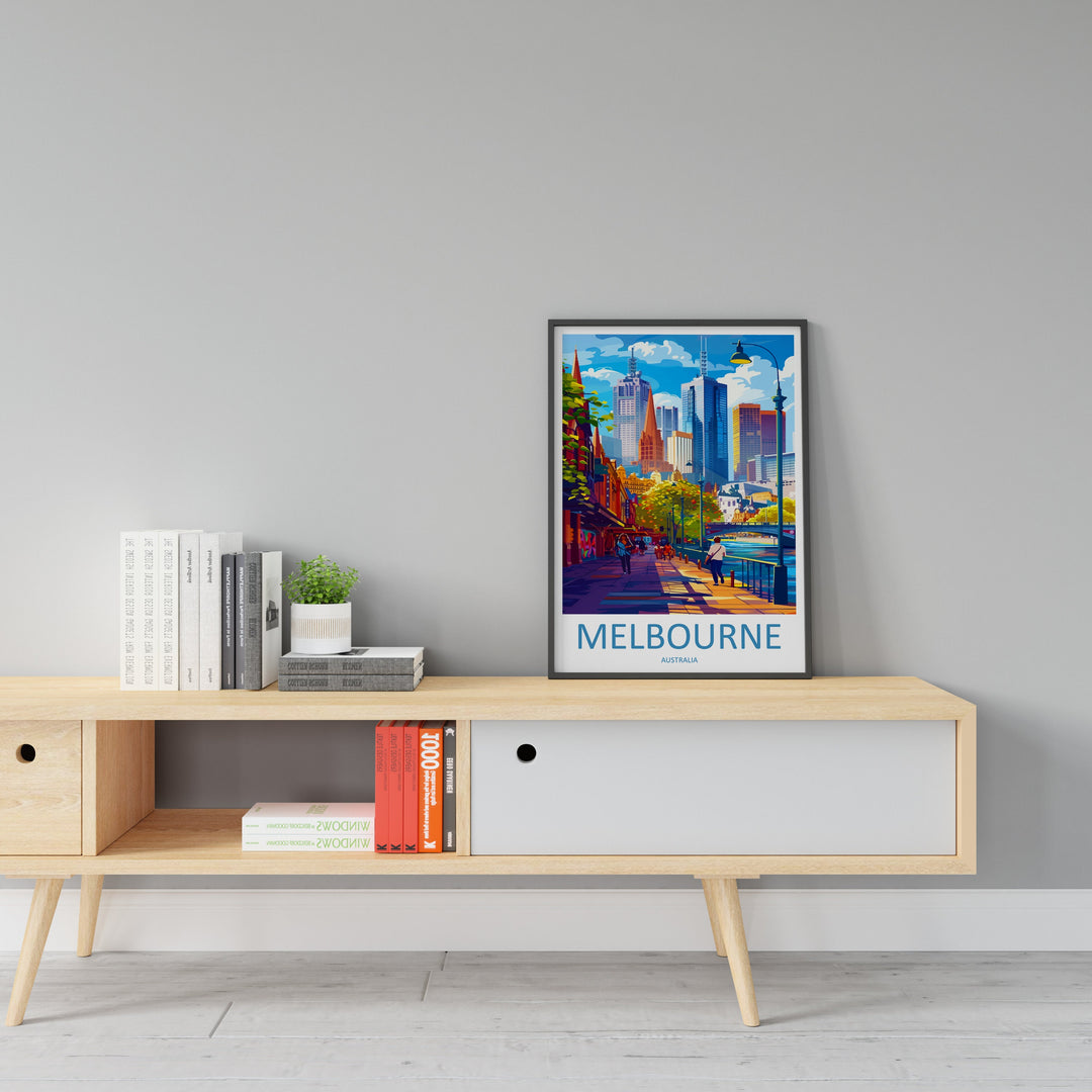 Melbourne Travel Print Wall Art Melbourne Wall Hanging Home Décor Melbourne Gift Art Lovers Wall Art Australia Travel Print