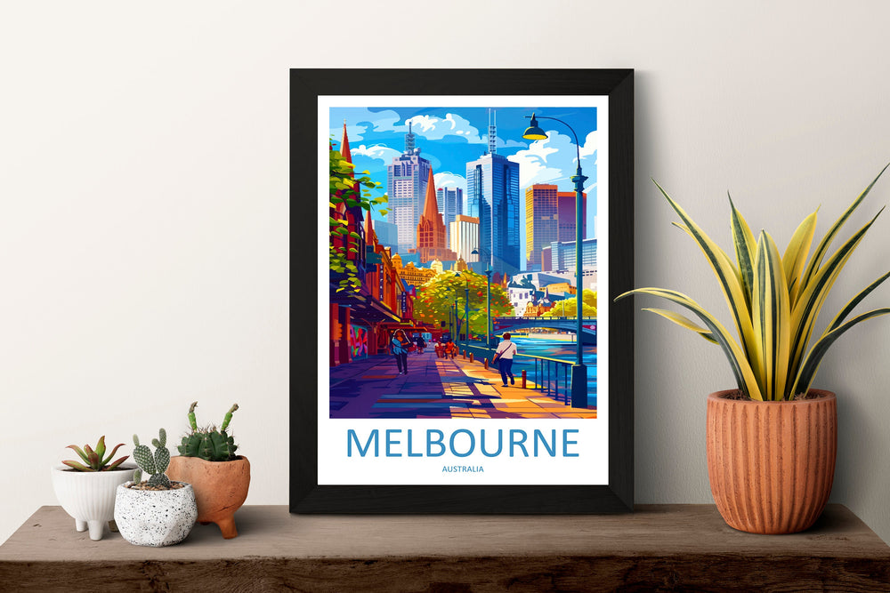 Melbourne Travel Print Wall Art Melbourne Wall Hanging Home Décor Melbourne Gift Art Lovers Wall Art Australia Travel Print