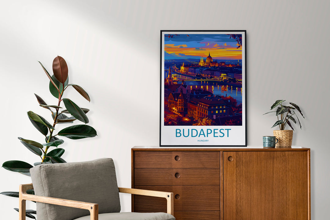 Budapest Travel Print Wall Art Budapest Wall Hanging Home Décor Budapest Gift Art Lovers Hungary Art Lover Gift Budapest Wall Décor