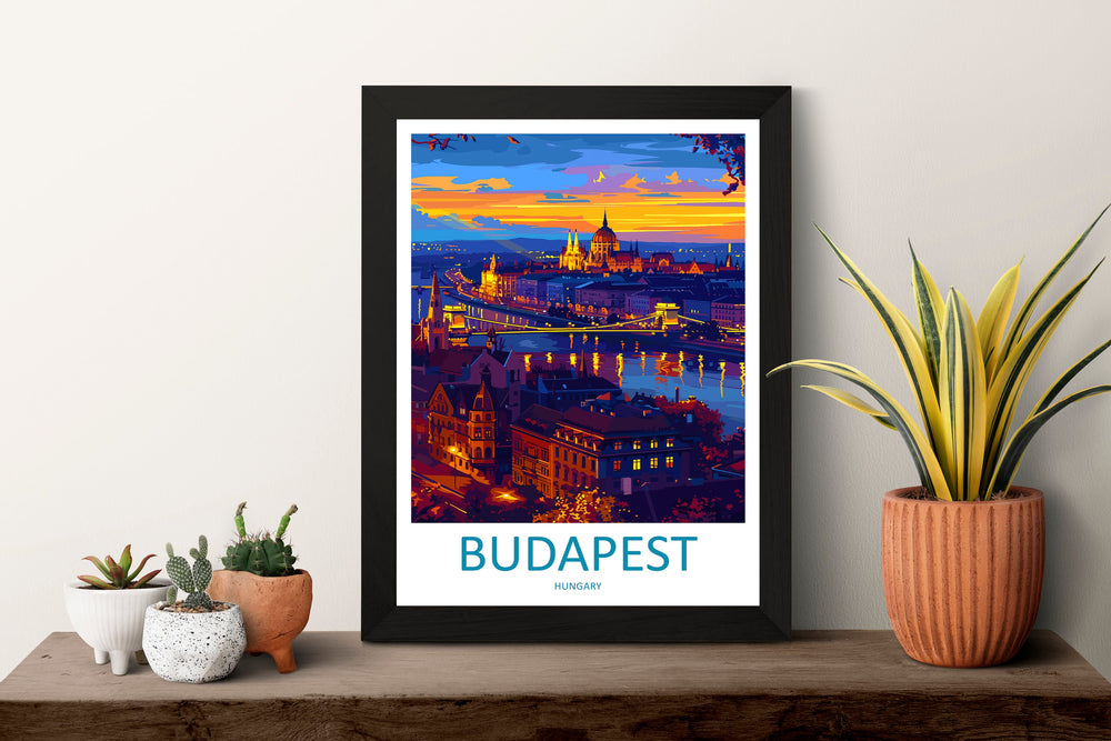 Budapest Travel Print Wall Art Budapest Wall Hanging Home Décor Budapest Gift Art Lovers Hungary Art Lover Gift Budapest Wall Décor