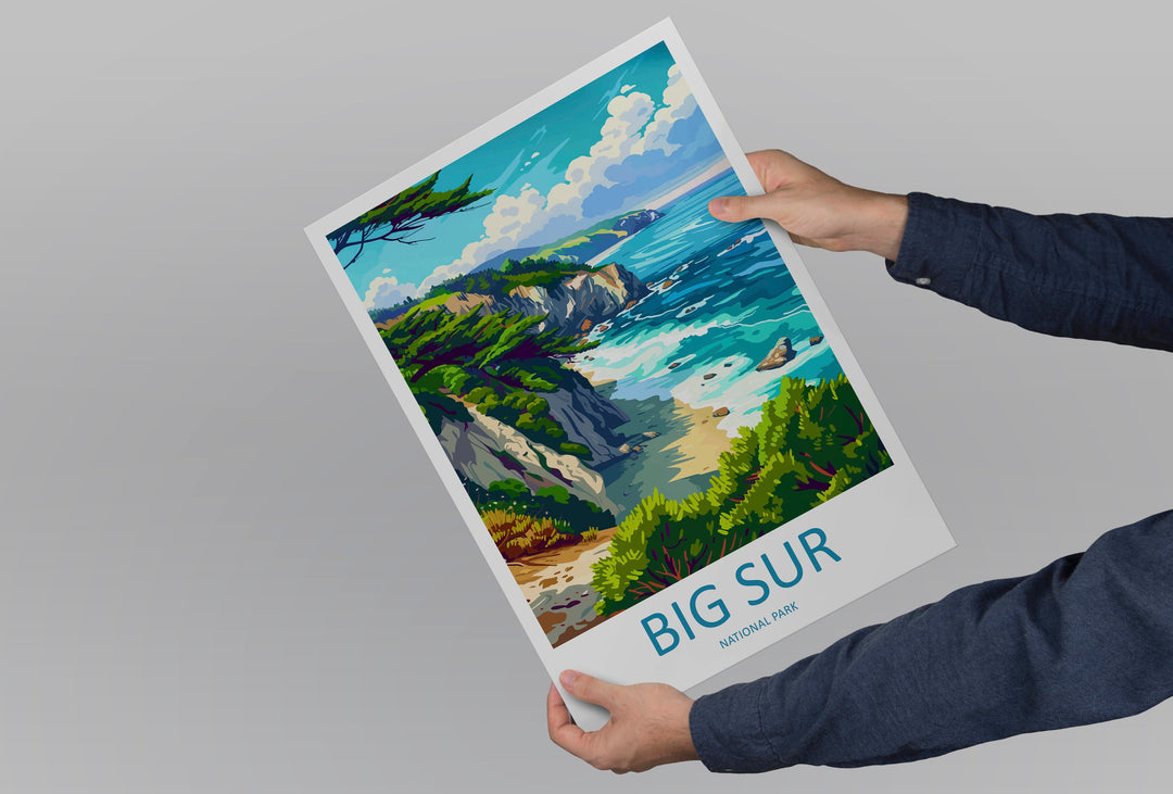 Big Sur National Park Travel Print Wall Art Big Sur Wall Hanging Home Décor Big Sur Gift Art Lovers California Lover Gift Big Sur Poster