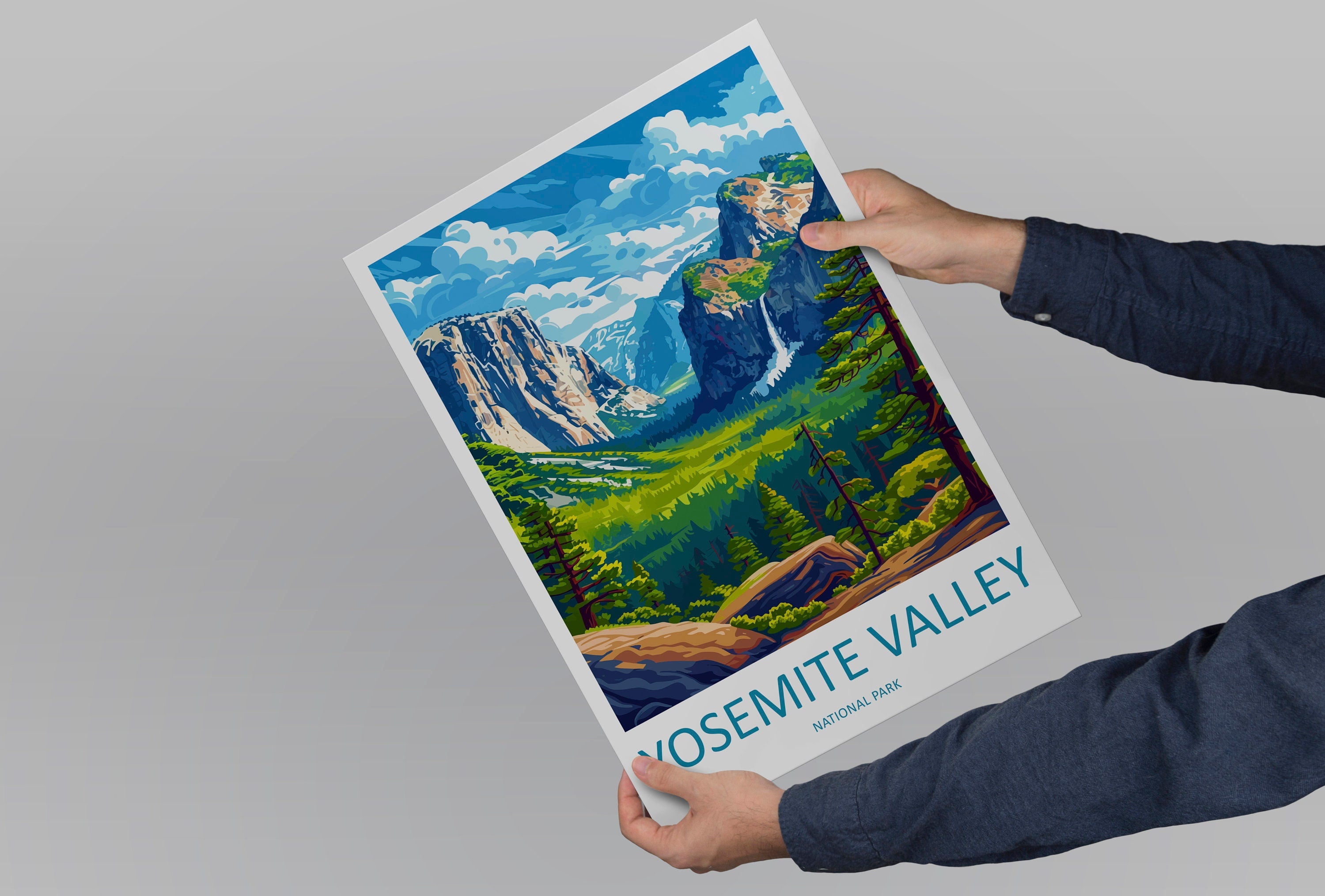 Yosemite Valley National Park Travel Print