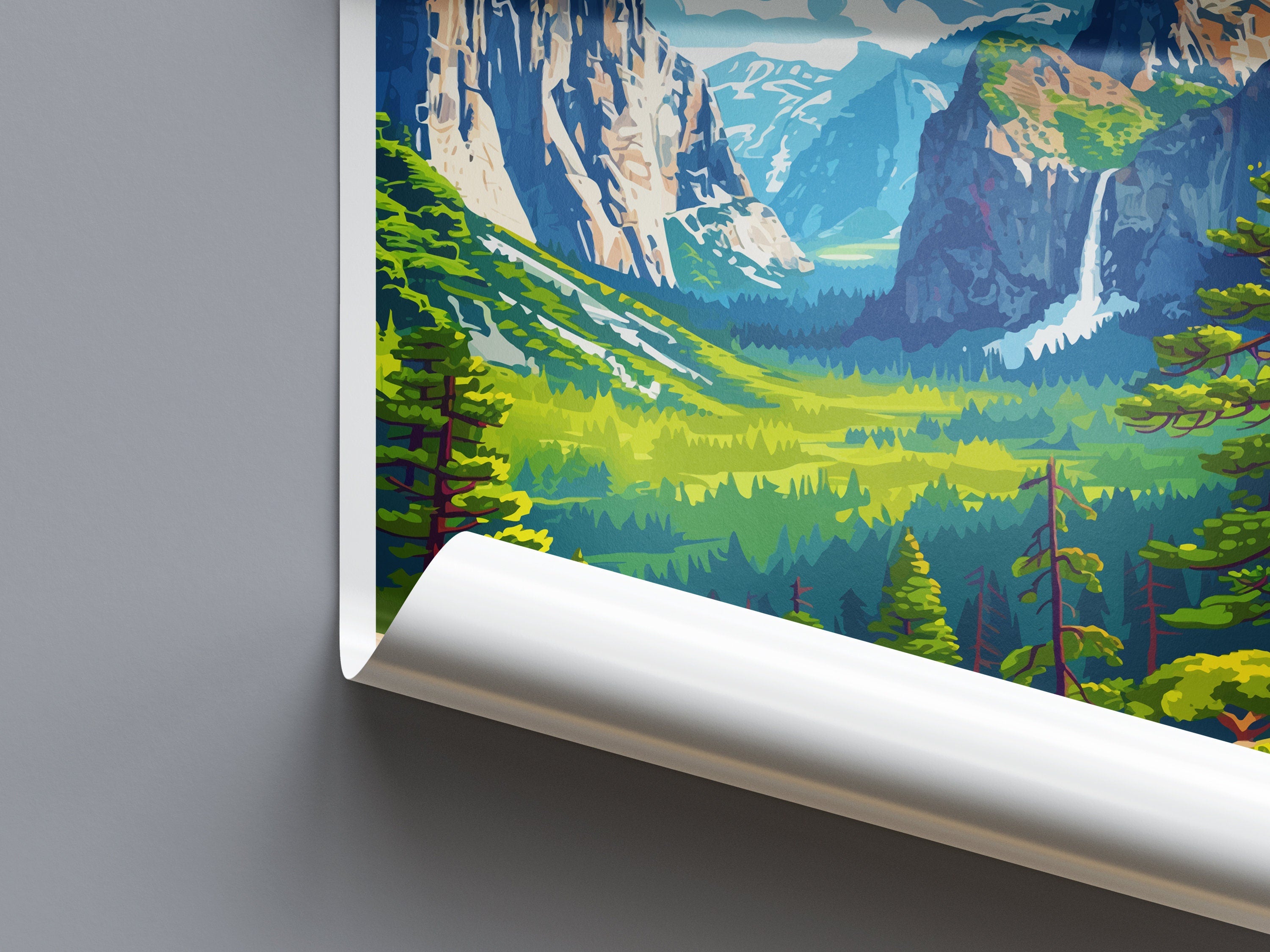 Yosemite Valley National Park Travel Print