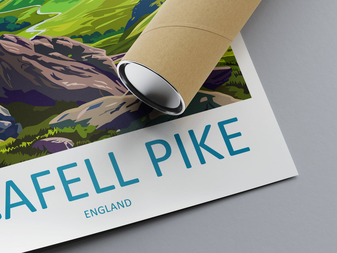 Scafell Pike Travel Print Wall Art Scafell Pike Wall Hanging Home Décor Scafell Pike Gift Art Lovers England Art Lover Gift Scafell Pike