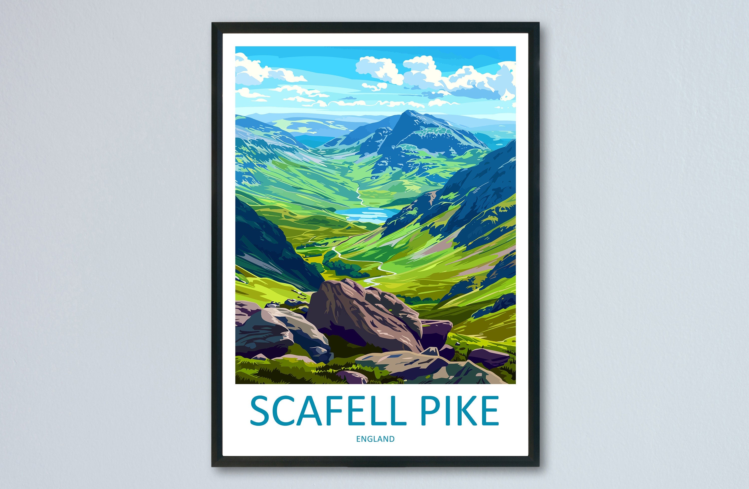 Scafell Pike Travel Print