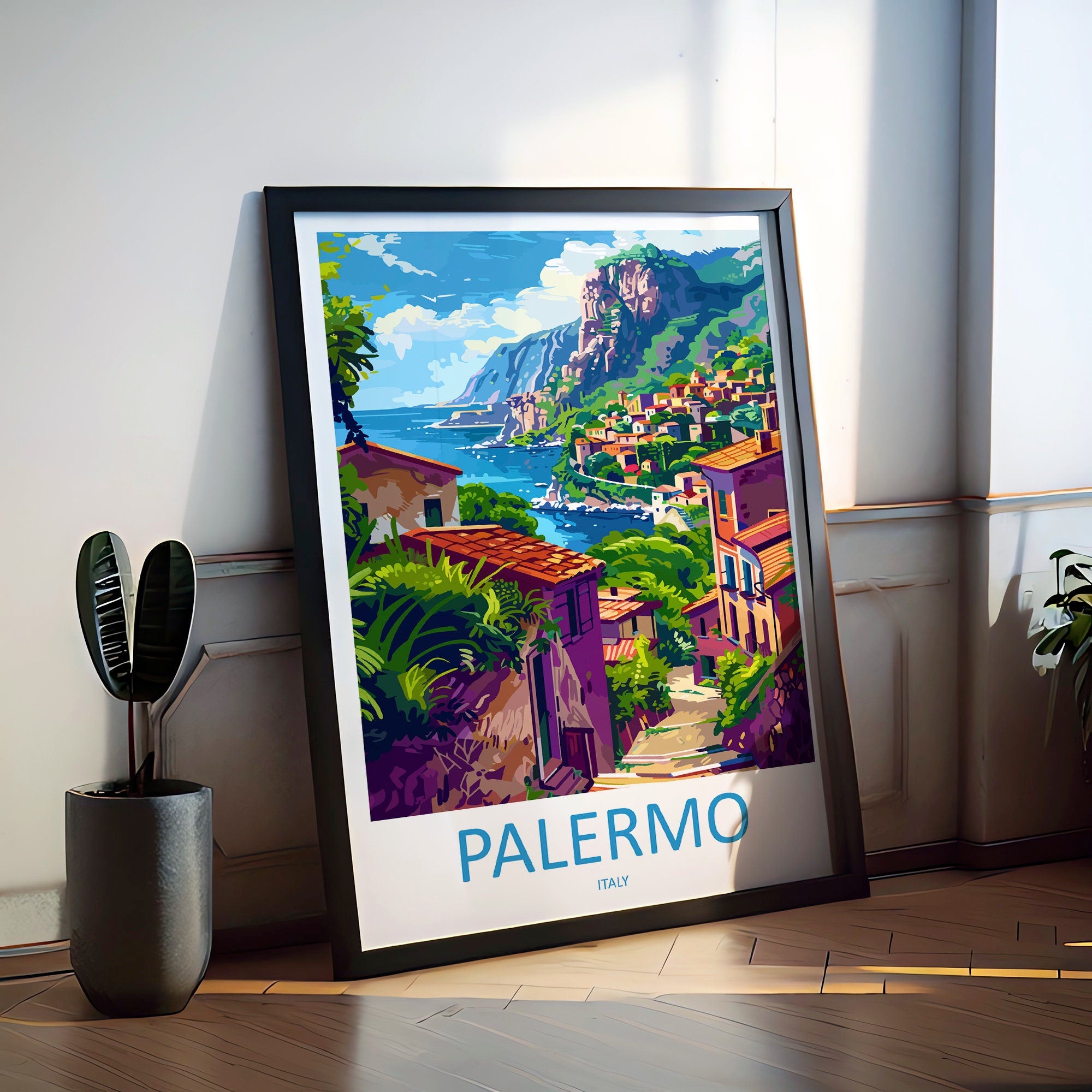 Palermo Travel Print Palermo Sicily Home Décor Palermo Art Print Sicily Town Room Print For Sicily Gift Palermo Poster