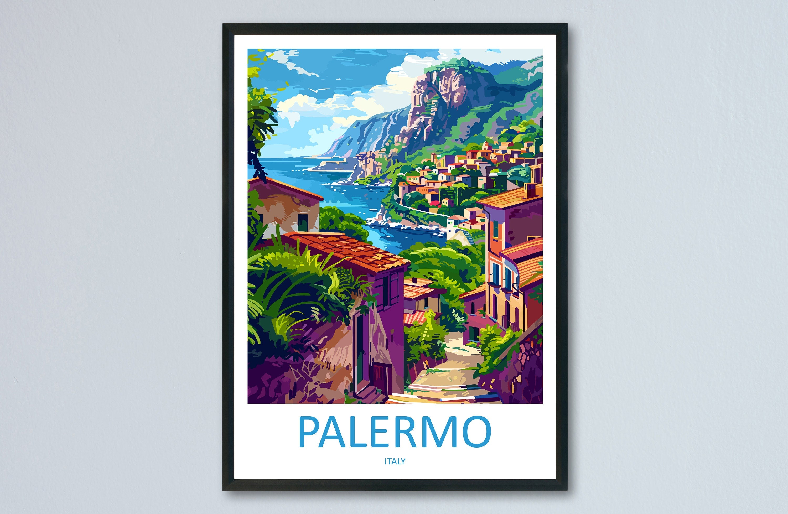 Palermo Travel Print Palermo Sicily Home Décor Palermo Art Print Sicily Town Room Print For Sicily Gift Palermo Poster