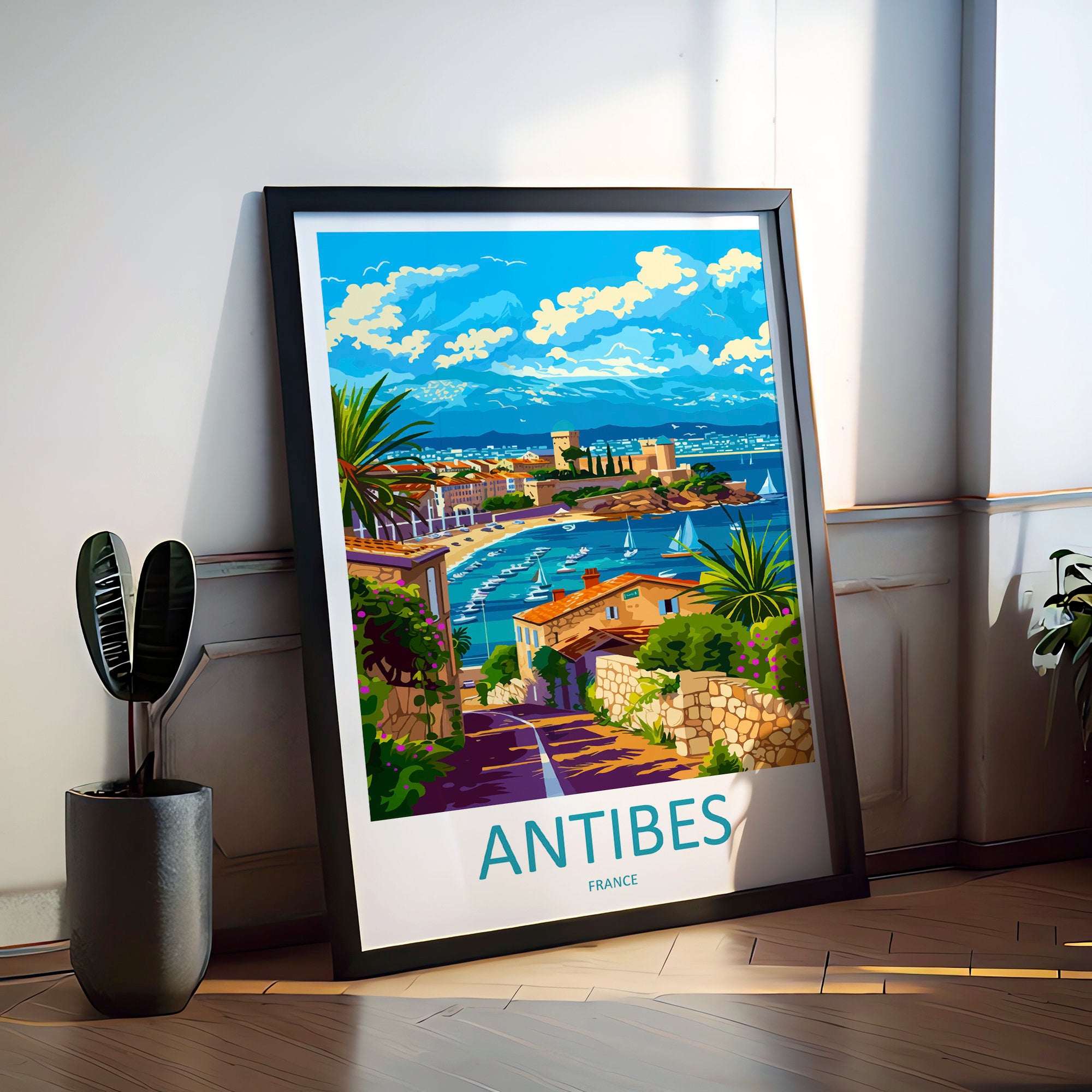 Antibes Travel Print Wall Art Antibes Wall Hanging Home Décor Antibes Gift Art Lovers France Art Lover Gift Antibes Print France Artwork