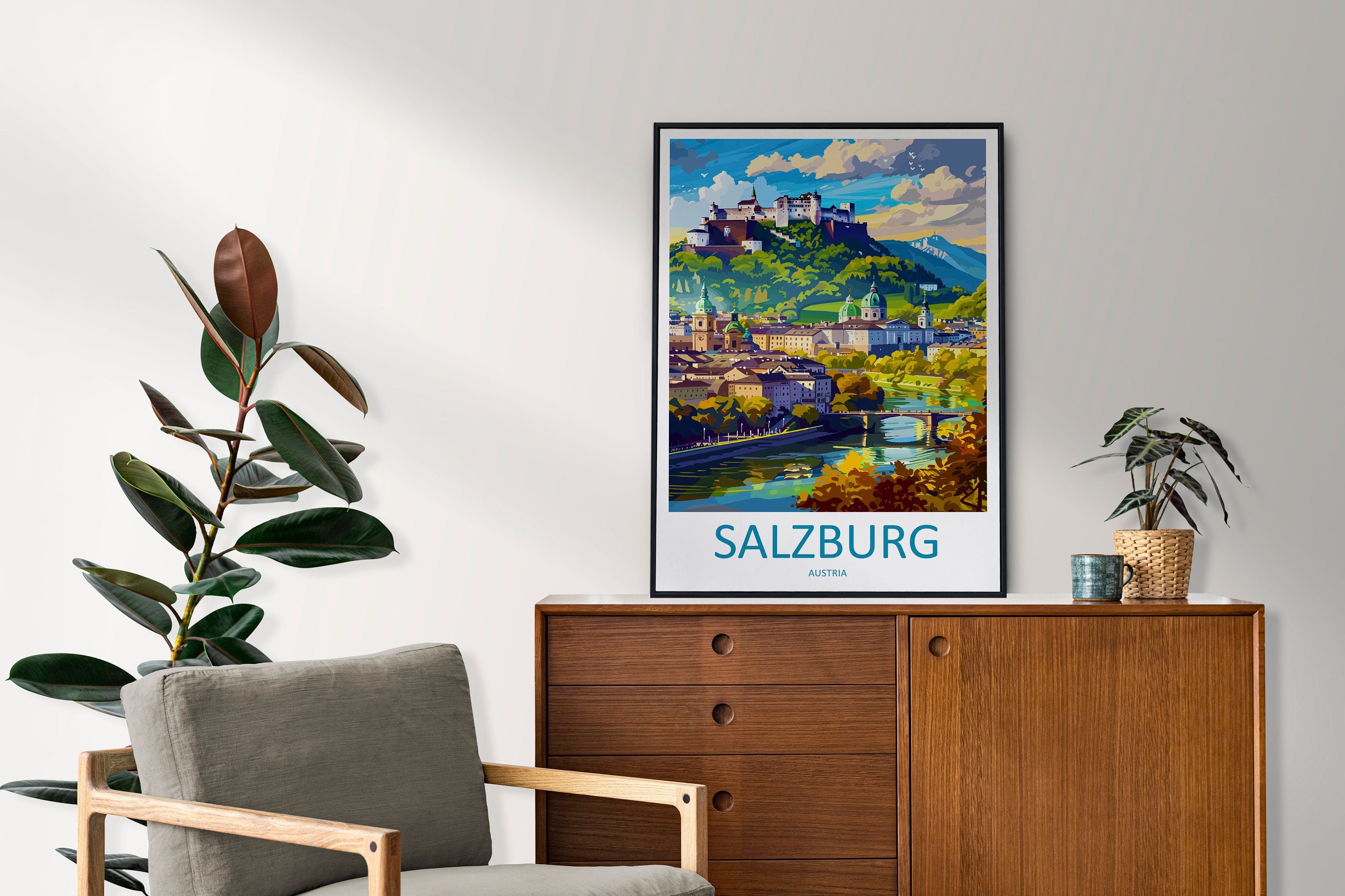 Salzburg Print Salzburg Home Décor Cityscape Art Print Salzburg