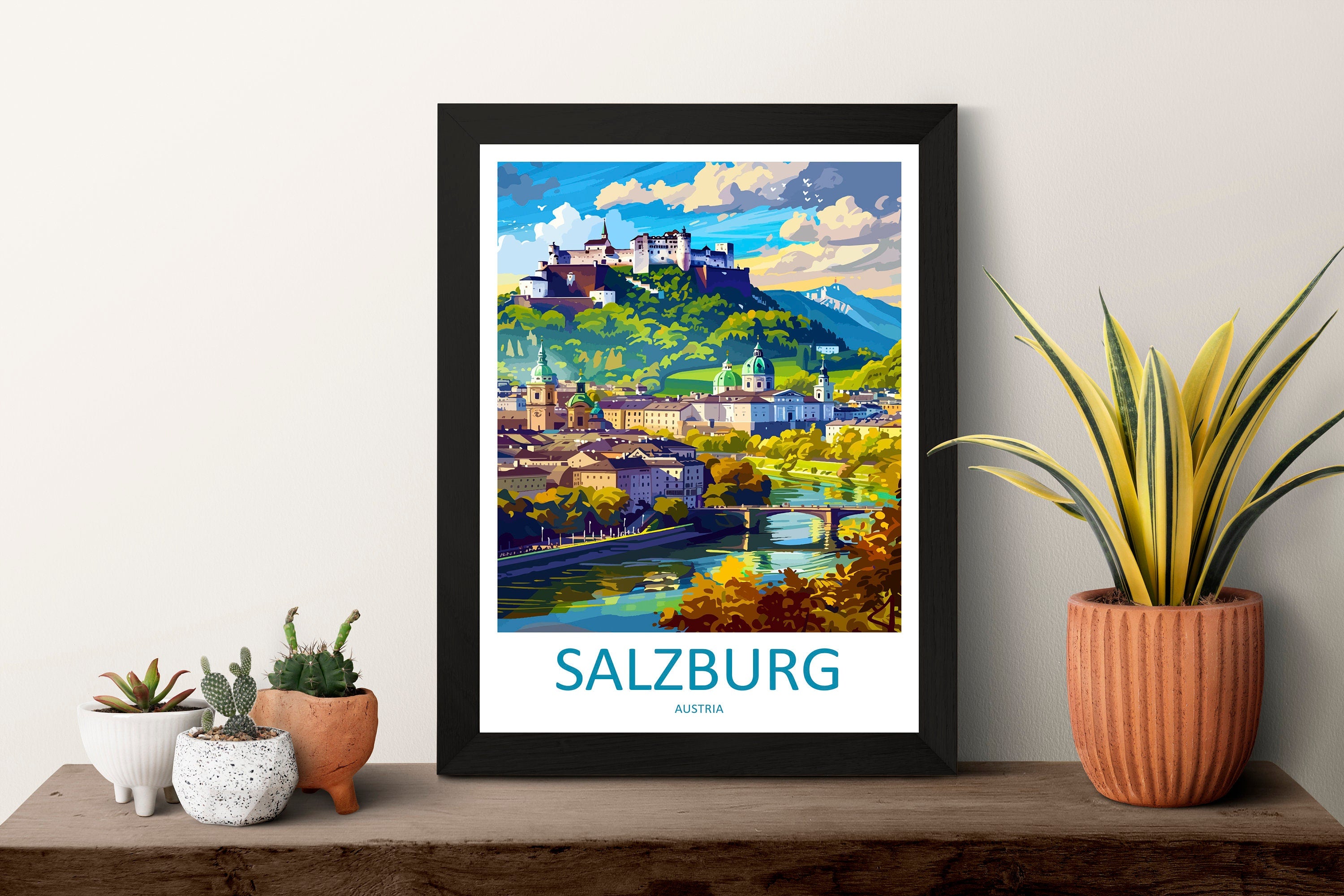 Salzburg Print Salzburg Home Décor Cityscape Art Print Salzburg