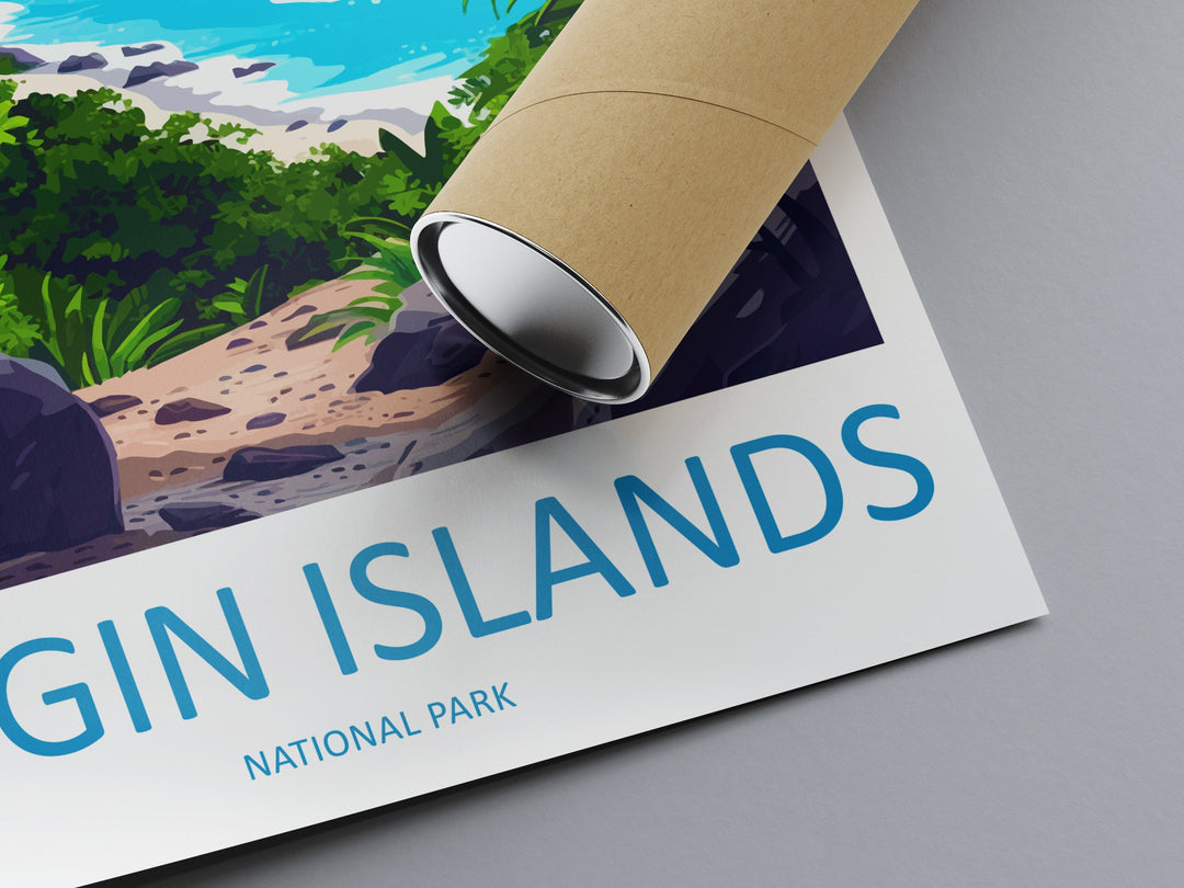 US Virgin Islands Travel Print Wall Art US Virgin Islands Wall Hanging Home Décor US Virgin Islands Gift Art Lovers Wall Art Caribbean
