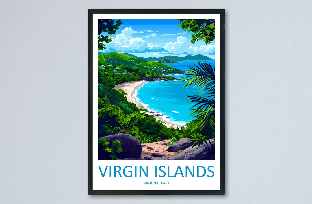 US Virgin Islands Travel Print Wall Art US Virgin Islands Wall Hanging Home Décor US Virgin Islands Gift Art Lovers Wall Art Caribbean
